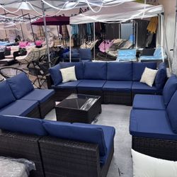 New 11 pcs Wicker Patio Furniture Sectional Sofa Set 