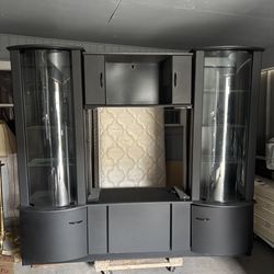 Black entertainment center TV stand