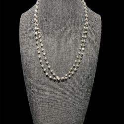 Gold Vermeil 34" Rainbow Moonstone Necklace New