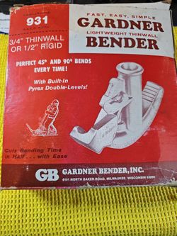 GB 931 PIPE BENDER FOR 3/4 AND 1/2