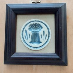 Old Buttermould Pattern Products Square Framed Haystack Wall Plaque Farmhouse 