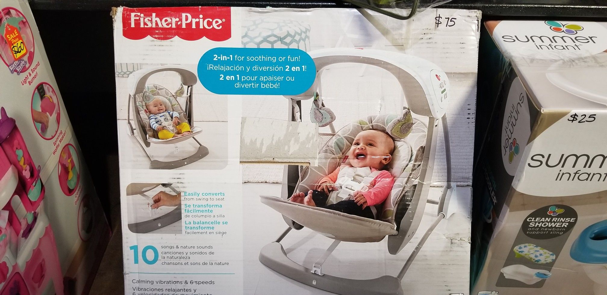 Fisher price 2 in 1 swing and seat new