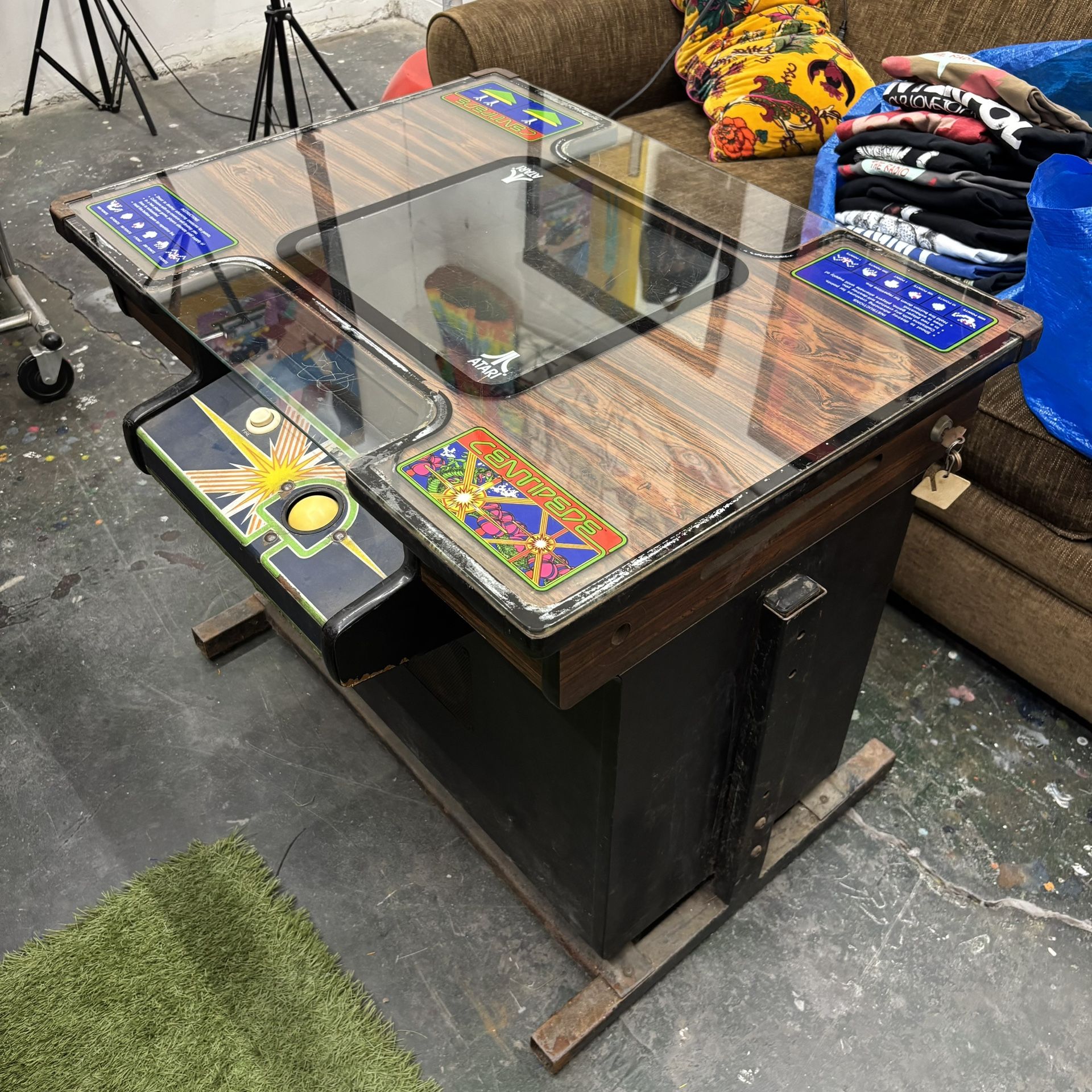 1980s Centipede Cocktail Table Arcade Cabinet