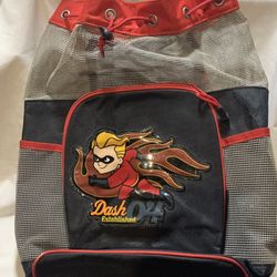 Disney Store The Incredibles DASH Backpack Mesh Beach Bag Pixar Cinch Sack Tote