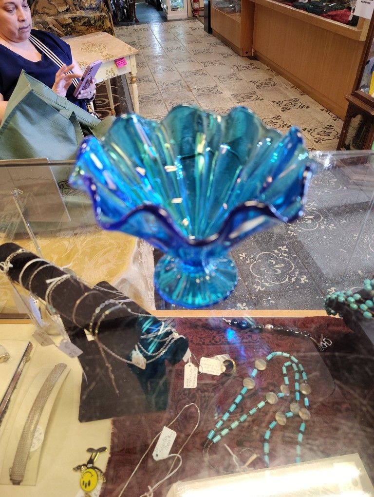 Vintage Fenton Blue Glass
