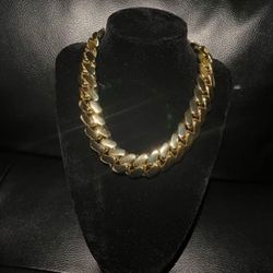 Premium Quality Miami Cuban Link Gold Plated Chain Necklace 20mm