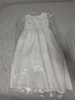 Elegant White Lace Kids Dress - First Communion