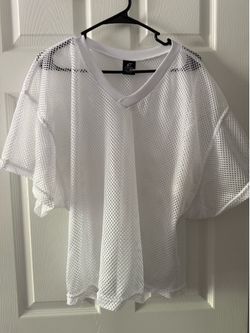 Football Practice Jersey White Adult Medium