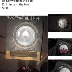 Kenwood and Infinity Speakers.