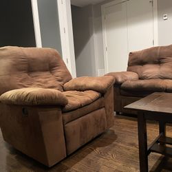 FREE Couch with Recliner Loveseat, with Coffee Table