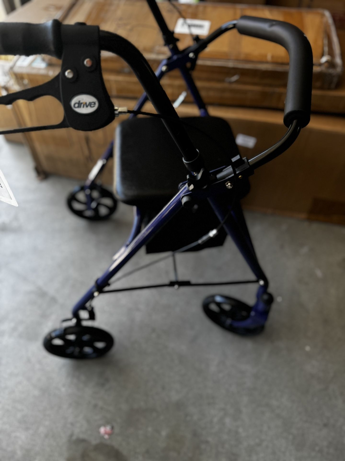 Blue Medical, Walker For Seniors- Rehab Home Care Seat And Wheels. Brand New. Assembled