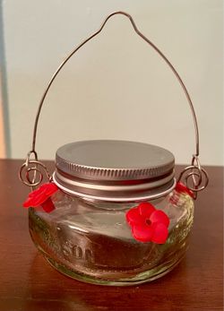 Glass Jar Hummingbird Feeder Dishwasher Safe