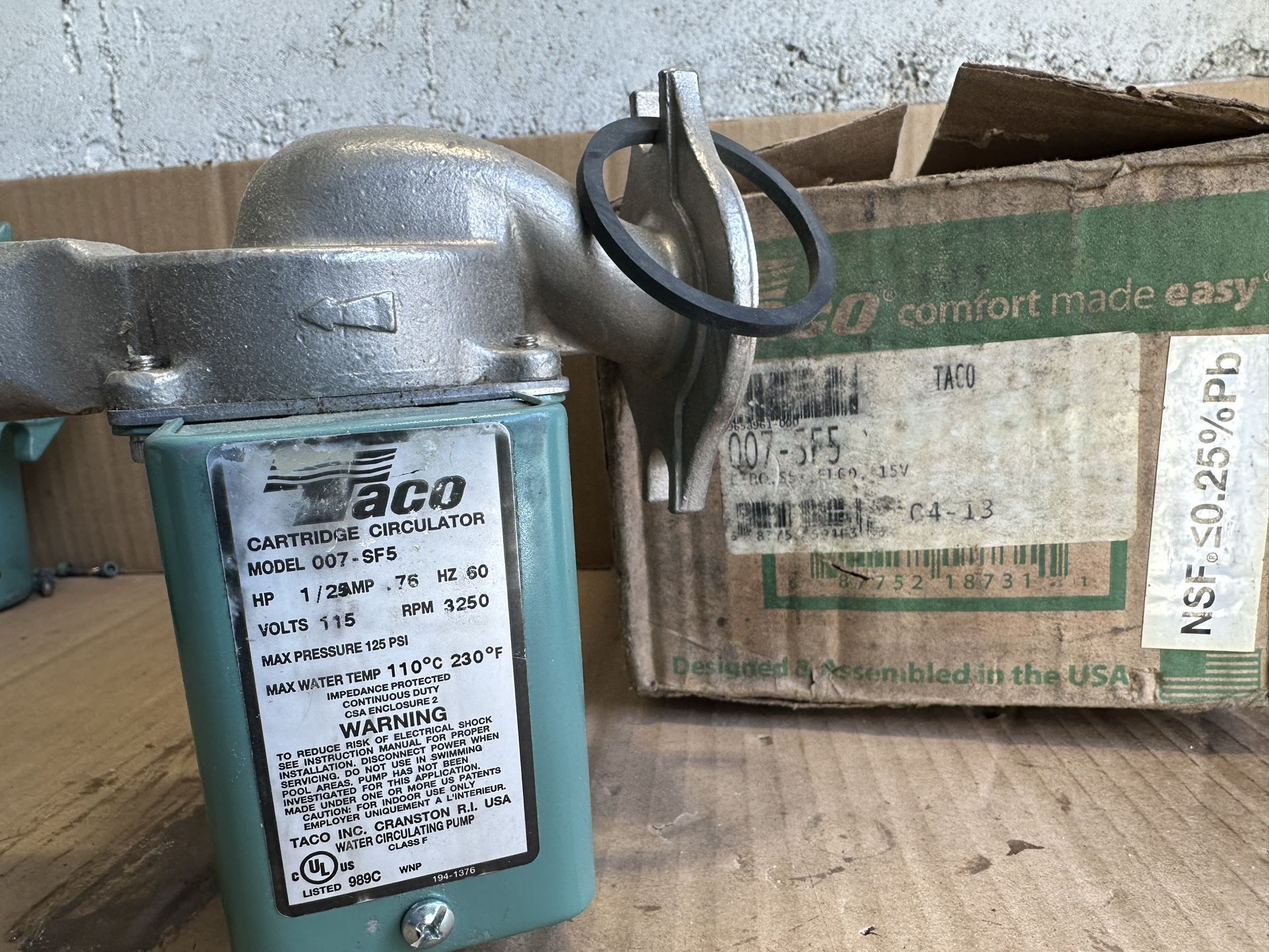 Taco 007 Stainless Steel Circulator Pump