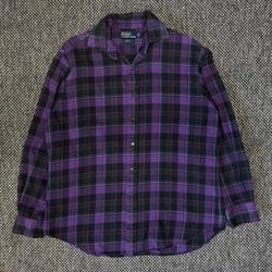 POLO RALPH LAUREN PURPLE FLANNEL SIZE LARGE