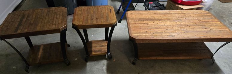 Coffee table and 2 end tables