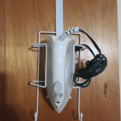 two Irons Like New Condition With Door Holder