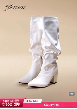 Shein Glizzene Boots white