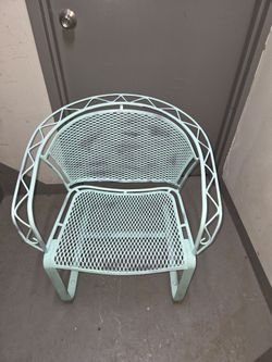 vintage Woodard wrought iron chair