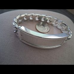 Esclava de Plata 925 Estilo Cubano 8.1/4" 16mm