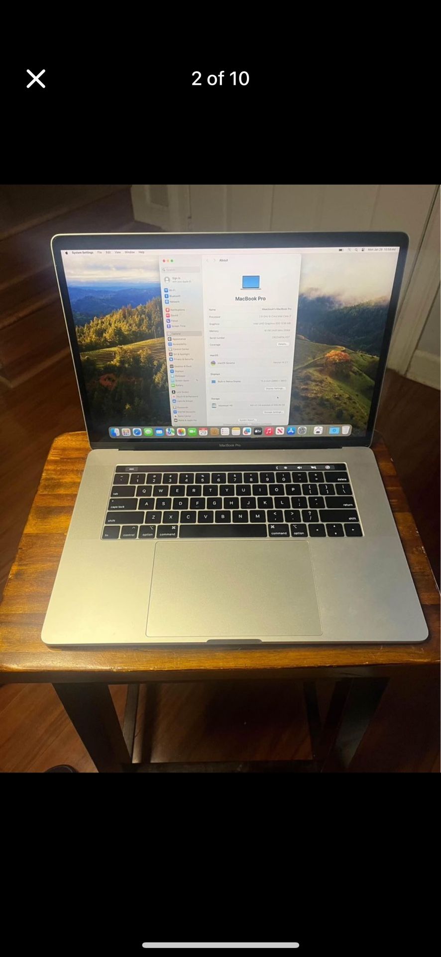 2019 Macbook Pro 16 inches 2.6GHz intel i7 512GB battery count only 54 counts NO DENT OR SCRATCHES