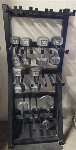 Dumbell and weight rack