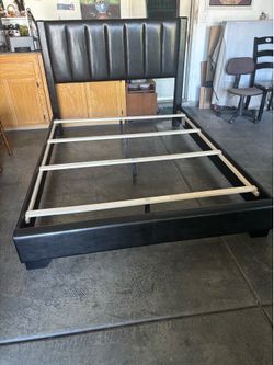 Queen Solid Wood Bed Frame With Headboard & Footboard by Comfy Factor; Very good condition