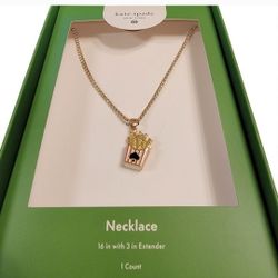 Kate Spade Gold Necklace with Popcon Pendant 