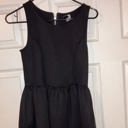 Black A-line dress