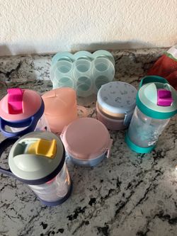 Kids Sippy Cups and Baby Food Containers Lot