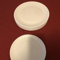 28 Piece Dishwasher Safe Plastic Plate And Saucer Set. 