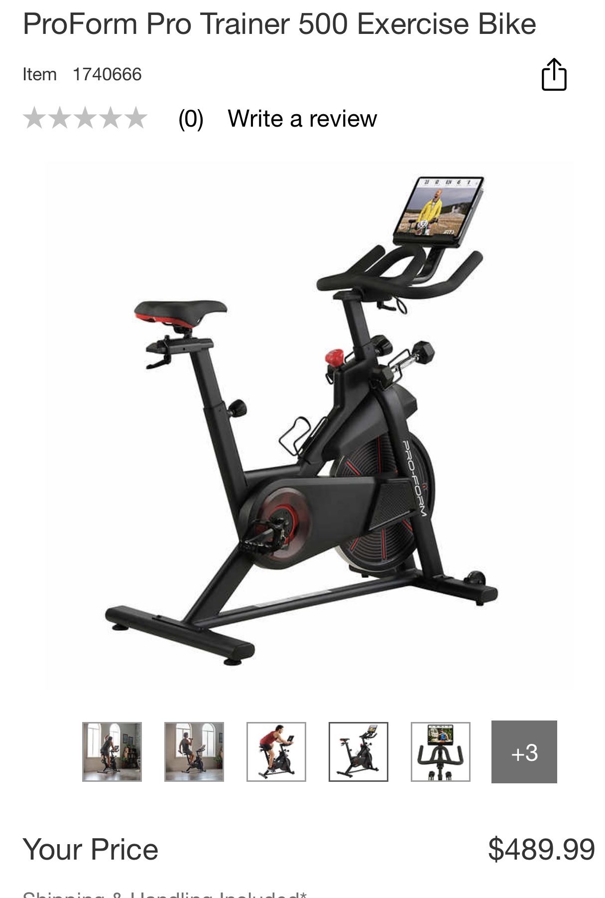 ProForm Pro Trainer 500 Exercise Bike