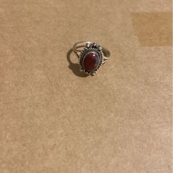 Genuine Oyster Copper Turquoise Silver Ring