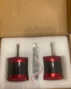 Crash Bar Sliders End Caps CNC Carbon Fiber Inlay Decorative Sliders Fits for 1.25" Front Engine Guard Rear Saddlebag Guard CNC 60mm
