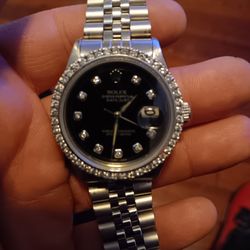 Rolex Stainless Steel 3ct Qquality Diamonds 