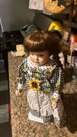 Porcelain Doll With Stand 