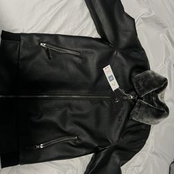 TF collections Leather Cozy Jacket  Size S
