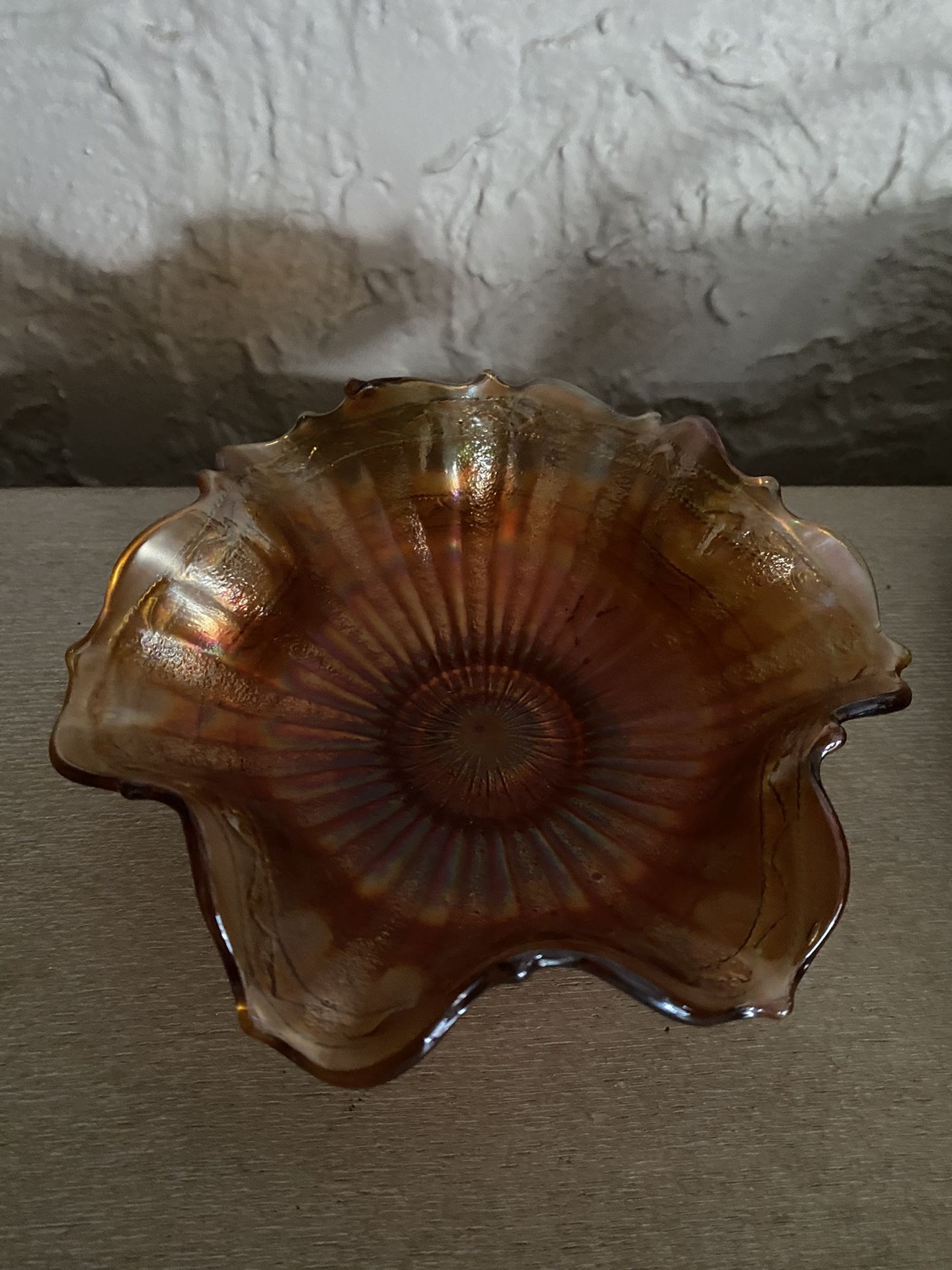 Carnival Glass Candy Dish Jewelry Holder