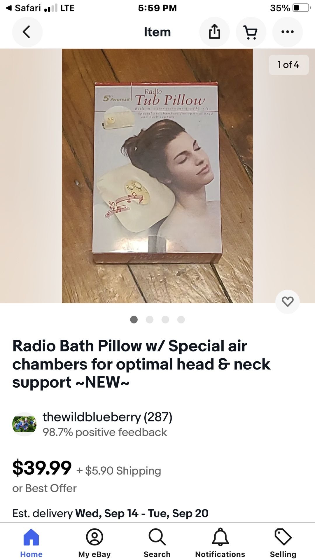 Bath Tub Pillow Radio