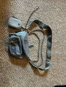 Steve Madden Light Blue Jeweled Bag