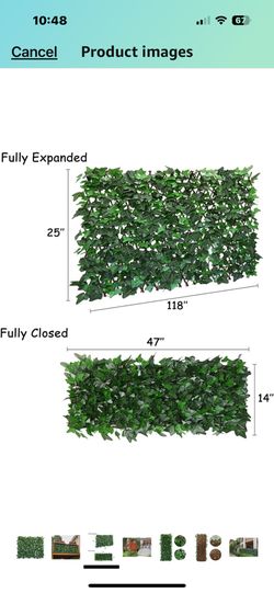 Expandable Faux Ivy Trellis 