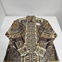 Prestige versace inspired button up dress shirt