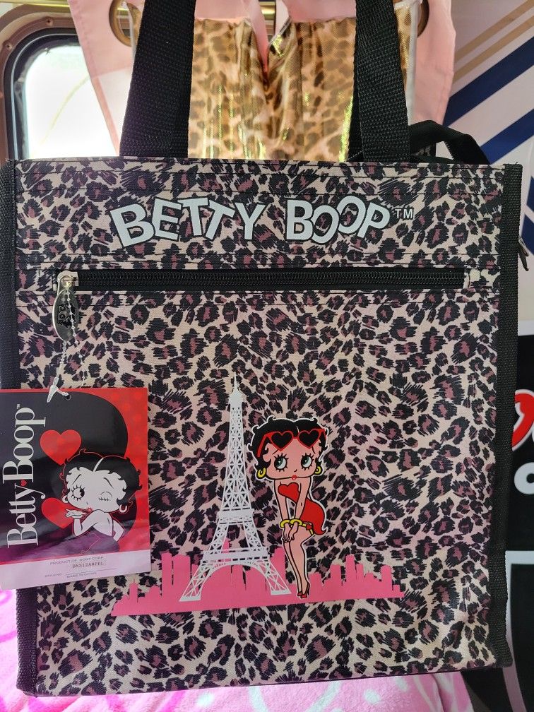 Betty Boop Leopard Tote Bag