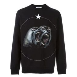 Givenchy Gorillas Crewneck Hoodie Classic & Rare Lightly Used