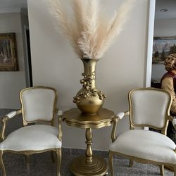 Very Beautiful Gorgeous Two Victorian Chairs And Table