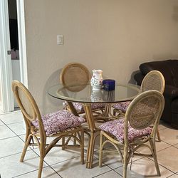 Rattan Dinner Table and Chairs