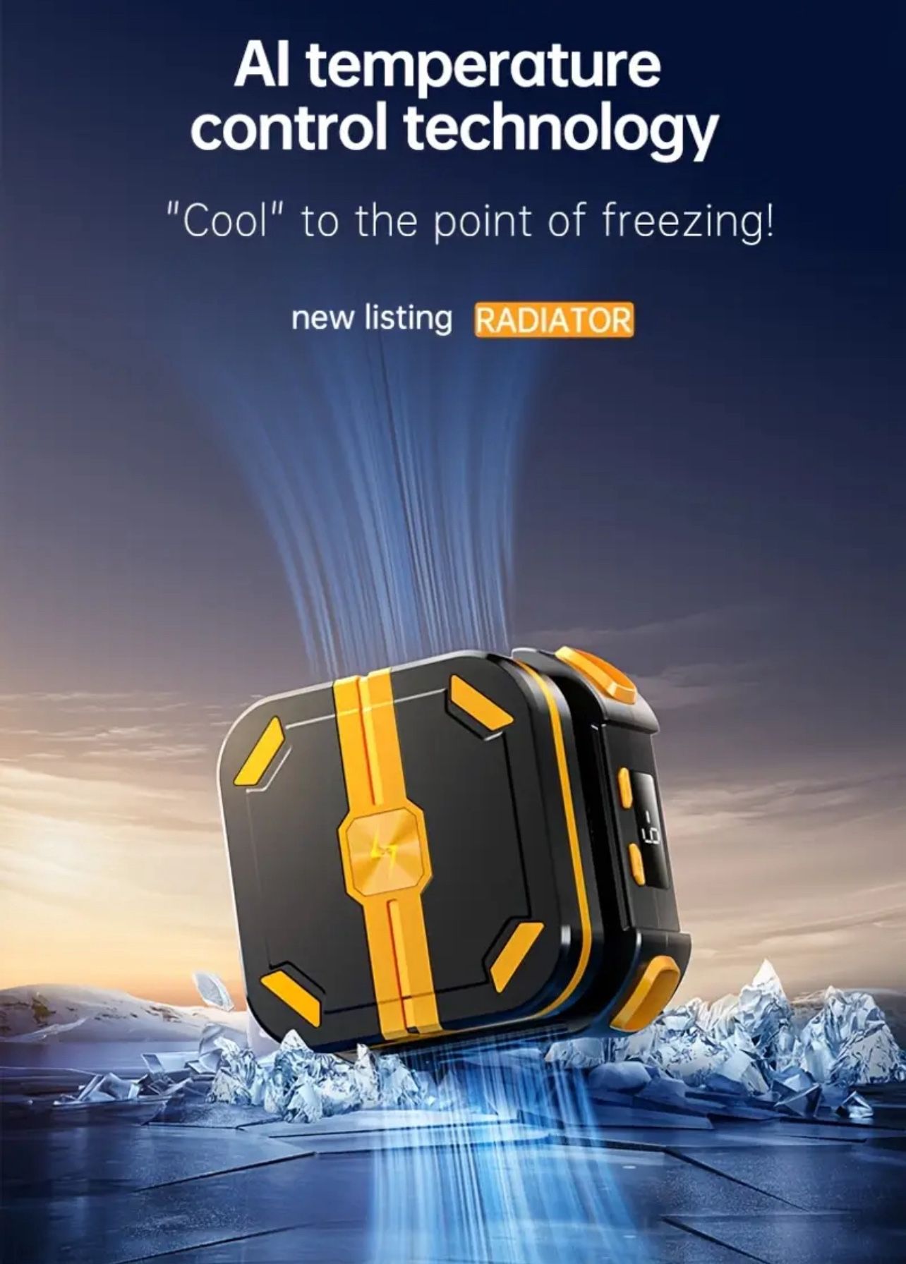 Magnetic Cell Phone Cooler for Gaming Comvin, Mobile Phone Cooling Fan with Dual Mode/Temperature Display,Portable Radiator for iPhone MagSafe Series/