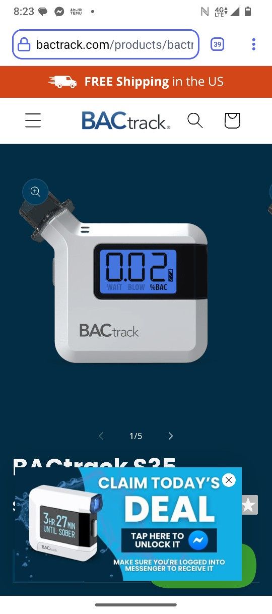 Personal Portable Alcohol Breathalyzer New Look @@ Best The Law Save $$$$$ On A Dui. Dwi L