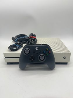 Microsoft Xbox One S 1681 1TB White w/ Controller Power HDMI Cables