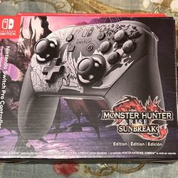 Monster Hunter Rise Sunbreak Nintendo Switch Pro Controller