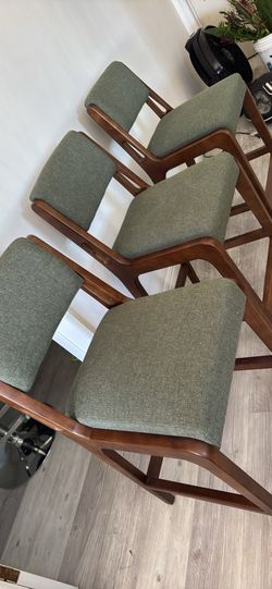 Olive green bar stools